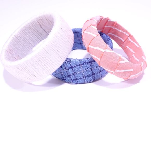 Lee Angel Women's Summer Vibes Mixed Media Wrapped Bangle Bracelet Set NWT 145 - Picture 5 of 10